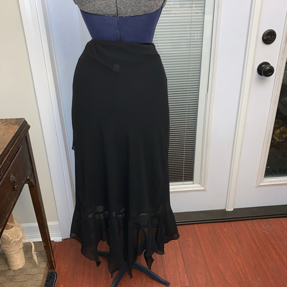 Women's Joseph Ribkoff Black Asymmetrical Skirt Size 12 - Picture 2 of 8